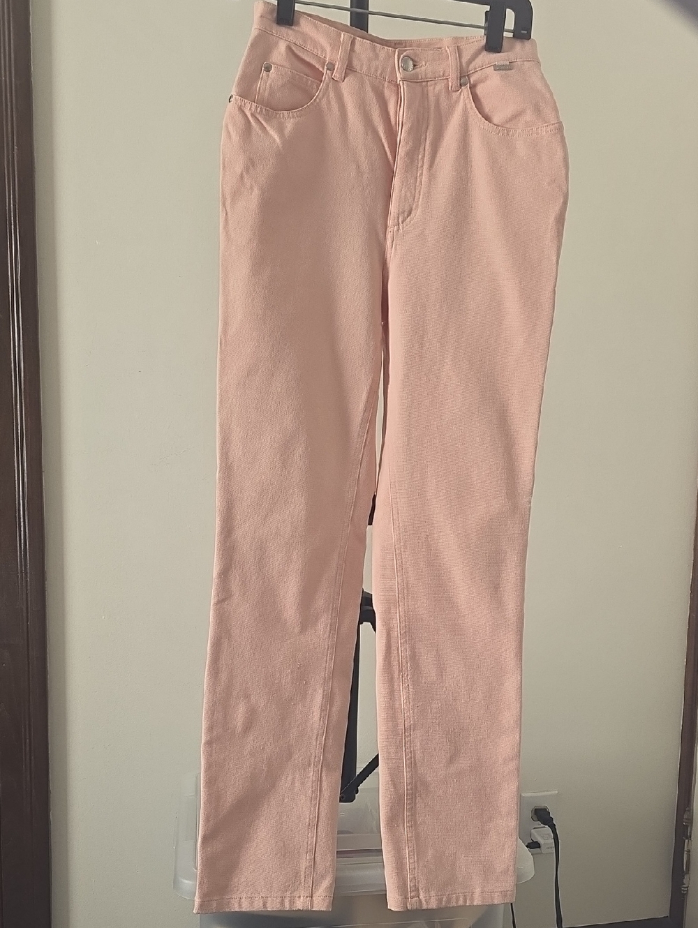 Escada Pale Pink Straight-Leg Jeans